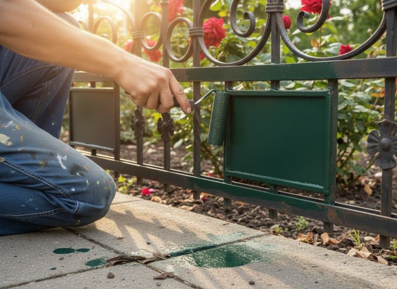 Aluminum Fence Painting